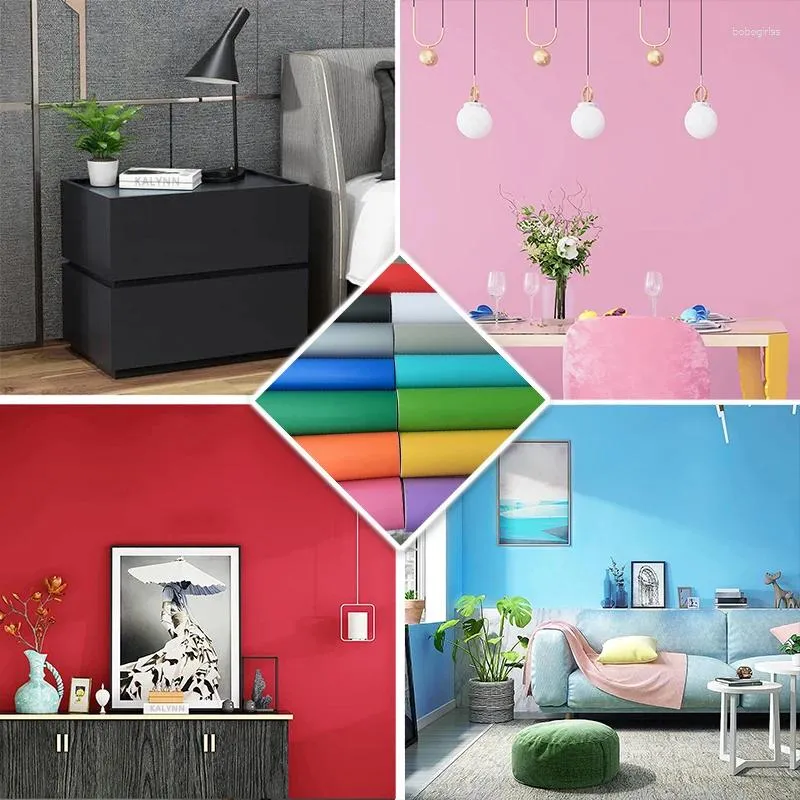 Raamstickers DIY PVC Parelfilm Waterdicht Behang Kamer Zelfklevend Zwart Wit Garderobe Keuken Hoogglanspasta Meubelmuur