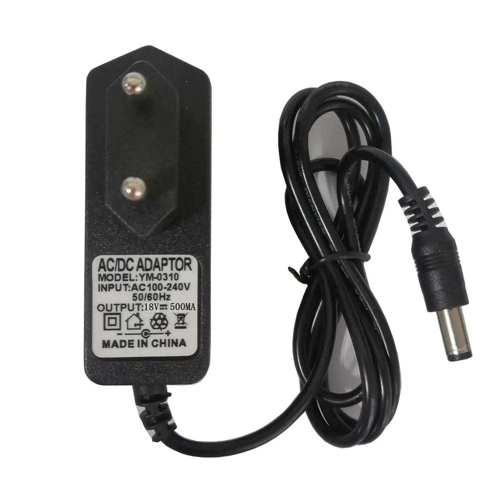 Adapter 18V 500mA 0.5A AC DC Power Supply Wall Adapter AC 100240V 220V to DC 18V 18 Volt 0.5A Converter DC 5.5mm*2.5mm