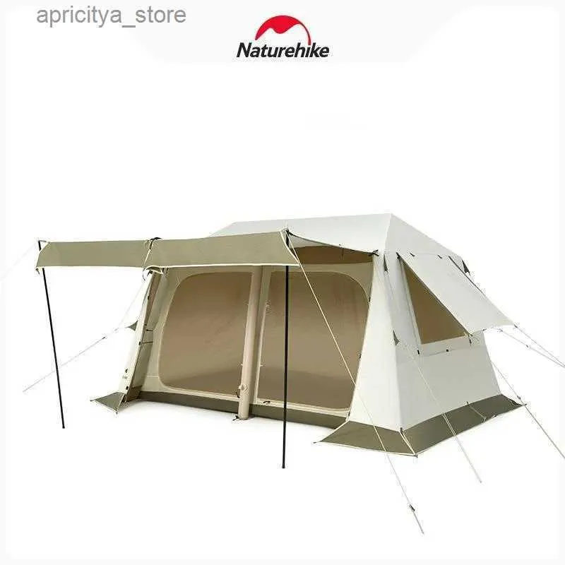 Zelte und Unterstände Naturehike 2023 New Ridge Air 8.5 Aufblasbares Zelt Outdoor Camping Tragbares Regen- und Sonnenschutz-Campingzelt Kabinenzelt24327