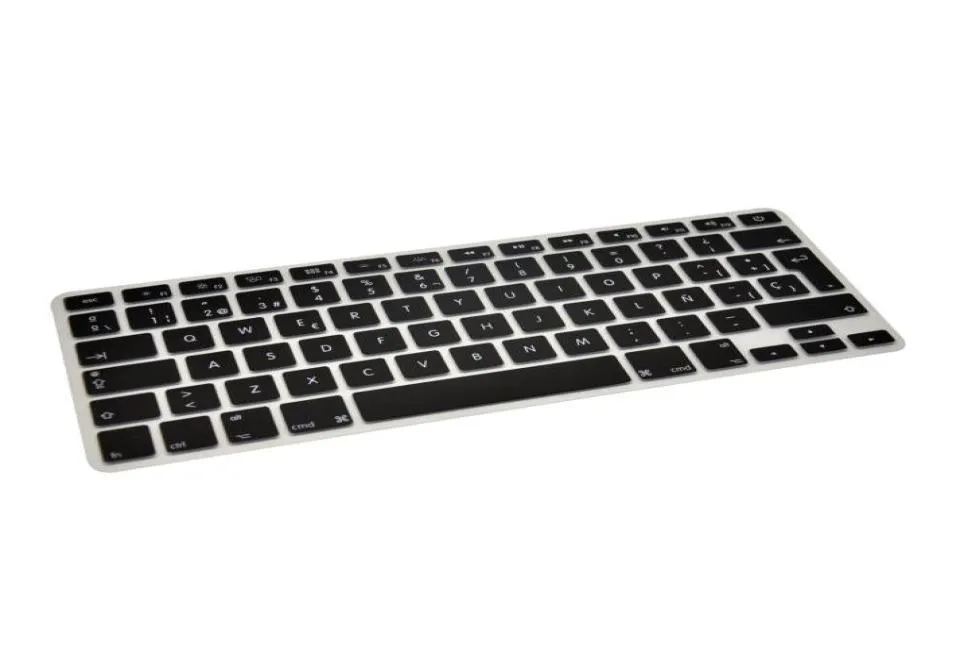 OEM New Black SP Layout Tastiera Cover in silicone per MacBook Pro 13quot Macbook Air 13039039 Cover tastiera spagnola SP2556634