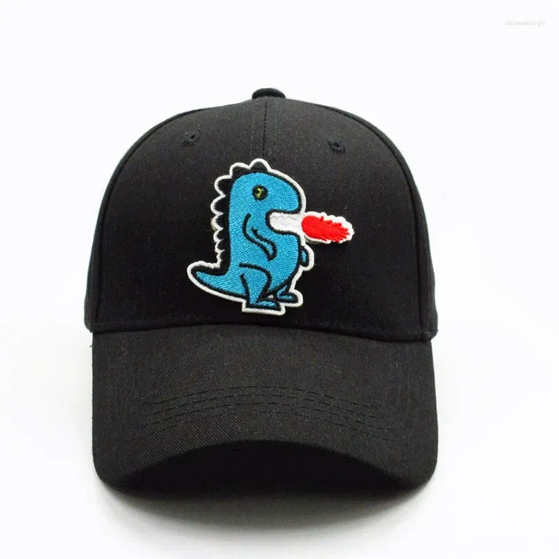 Бейсбольные кепки 2024, хлопковая бейсболка с вышивкой динозавра в стиле хип-хоп, регулируемые шапки Snapback для мужчин и женщин 354