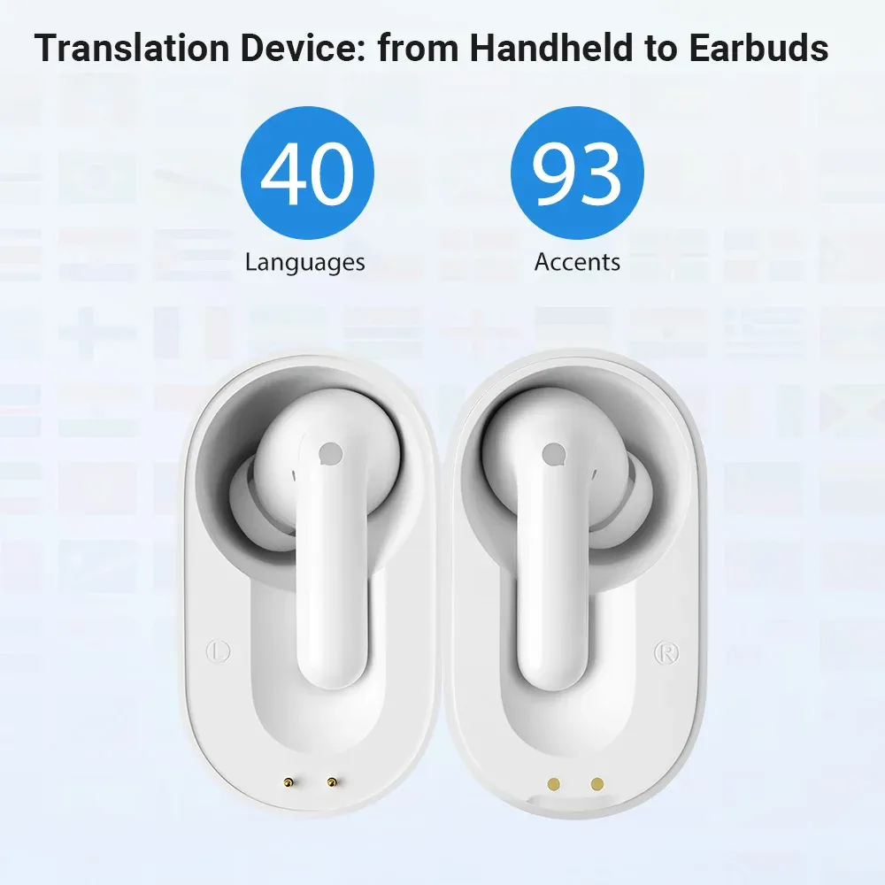 Fones de ouvido timekettle m3 idioma simultâneo interpretação de ouvido de tradução