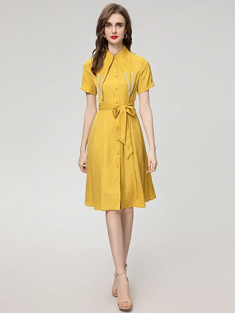 knee length dresses for ladies Sleek Silhouette Midi Dress – FashionFreakssss main image 1
