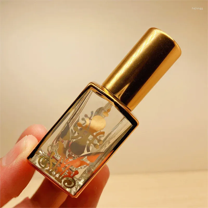 Opslag Flessen Spray Fles Mist Spuit 10 ml Glas Gold Plating Aluminium Parfum Verstuiver Hervulbare Lotion Hydraterende