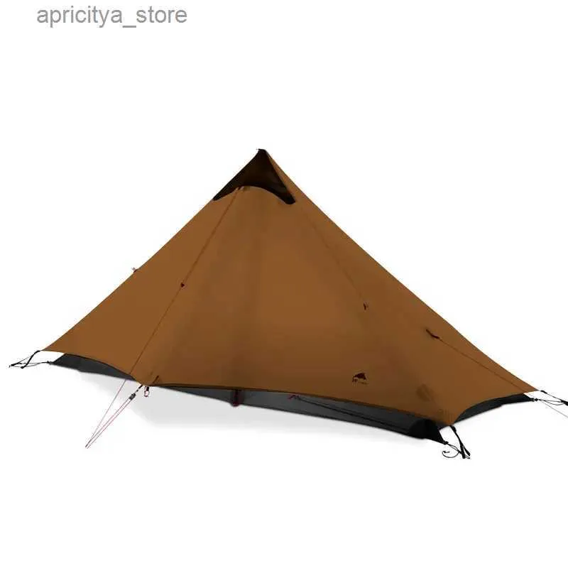Tält och skyddsrum 3f UL Gear Lanshan 1 Outdoor Ultra Light Camping Tält 1 Person 3 Säsong Professional 15D Silicone Lanshan 1 Sladdless Tent24327