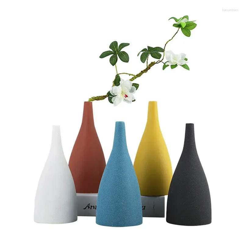 Vases multicolore mode vase jaune porcelaine salle de mariage décor jardinière table à manger meubles fleur plante support