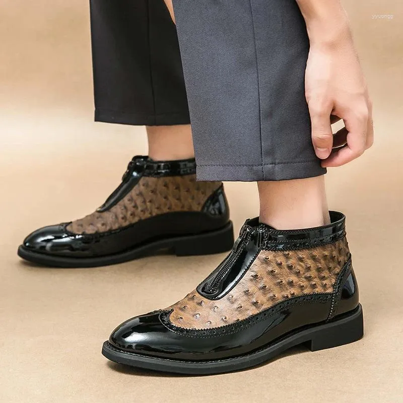 Sapatos casuais homens japão karajuku estilo coreano moda streetwear botas de plataforma grossa couro masculino rendas até vestido