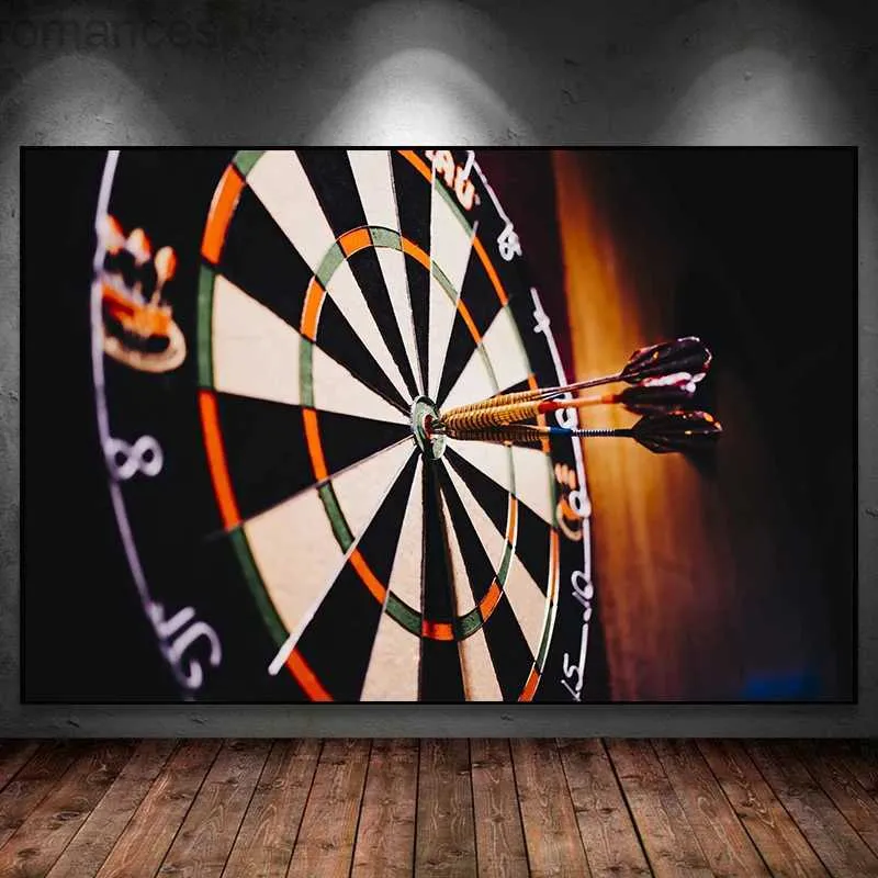 Darts Room Game Wall Art Darts gra sztuka Płótna malowanie plakatów na desce i wydruki na ścianę Dekoracja salonu cuadros 24327