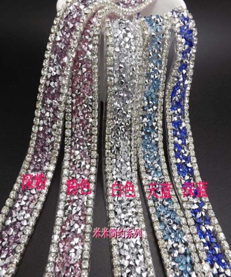 Bandes de strass en cristal pour mariage, garniture décorative fantaisie pour robe de mariée, chaîne décorative pour gâteau de mariage, 2 mètres, 5966623