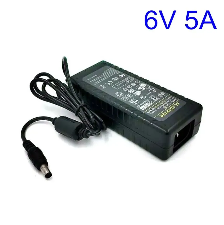 Chargers 6V 5A 30W Adaptateur CC avec une alimentation électrique de la puce IC ADPATAT 6V5A Transformateur de chargeur pour la bande LED CCTV 5.5 * 2,5 mm