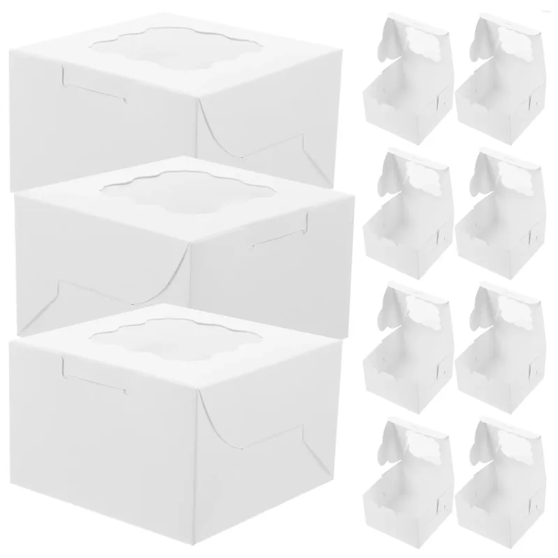 Tirez les conteneurs 50 PCS Boîtes à gâteau Mariage pour les invités beignet cajitas para postes biscuit cadeau kraft papier transport de transport en vrac