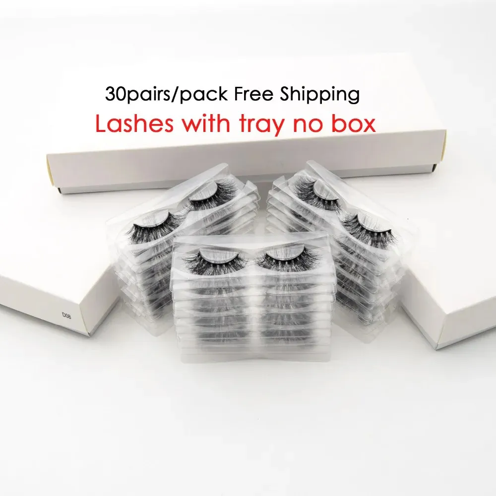 30pairspack visofree lashes 3d mink eyelashes full strip chare handmade hair multiuse makeup false 240318