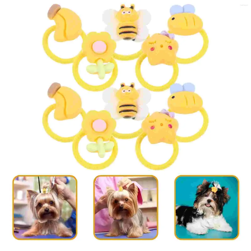 Dog Apparel 10 Pcs Pet Rubber Band Hair Tie Accessories Headdress Nylon Party Hairbands