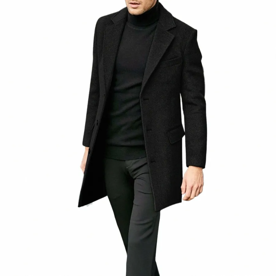 men's Lg Sleeve Plus Size Winter Coat Lapel Collar Padded Leather Jacket Vintage Thicken Coat Sheepskin Jacket Mens Topcoat Z4tR#