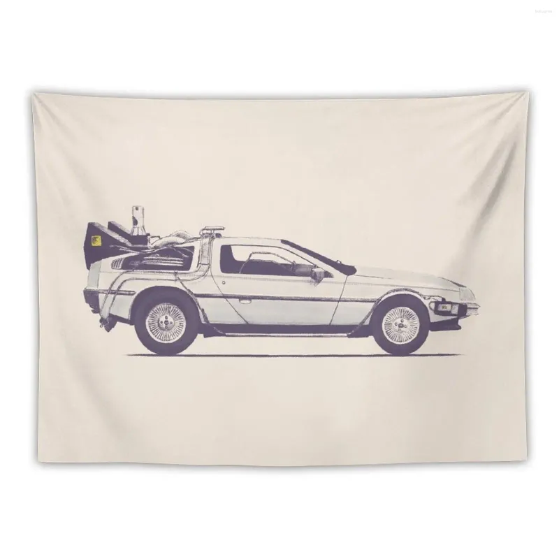 Gobeliny Delorean Tapestry Decories Akcesoria dekoracji dekoracji zewnętrznej do wiszącego ściany