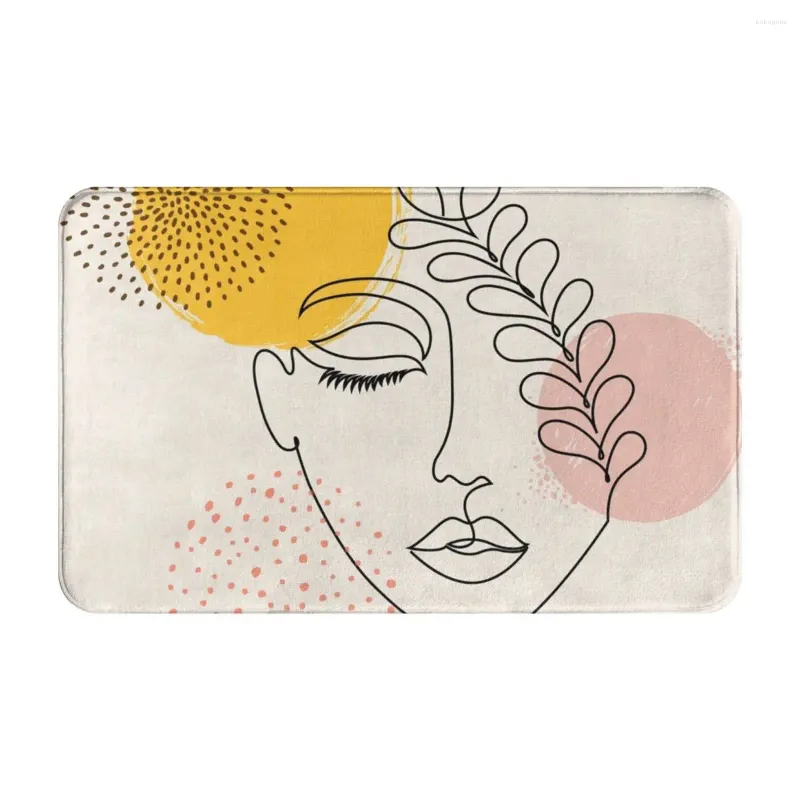 Carpets Abstract Female Doormat Rug Carpet Mat Footpad Bath Polyester Non-slip Entrance Kitchen Bedroom Washable Removal