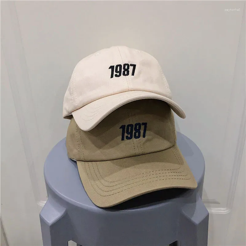 Ball Caps Summer 1987 haft haftowa baseball czapka moda mężczyźni słoneczne kapelusze na zewnątrz snapback girls hat