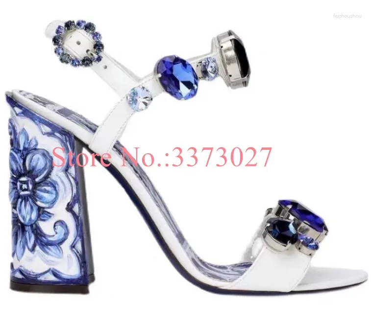 Sandalias gruesas 972 tacón dama moda 6/10 cm Crystal sexy femenino bomba de diamantes de diablo zapatos de vestir