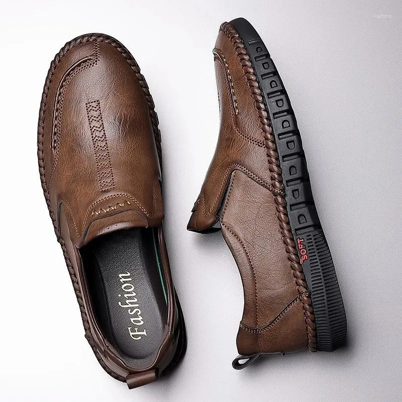 Casual Shoes 2024 Men's Formal Classic Luxury Flat Soft Sole Social Free Delivery Office