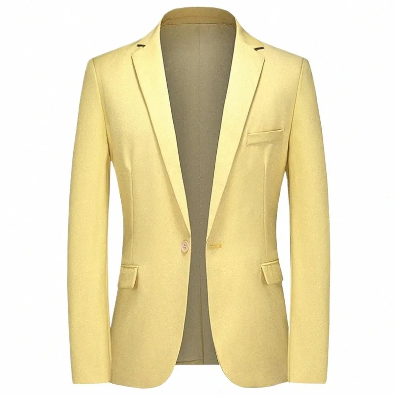 2024 Costumes de mariage bon marché pour hommes Chaqueta de Hombre Elegantes Coréen Fi Hommes Dr Busin Social Blazer Slim Fit Hombre c7lx #