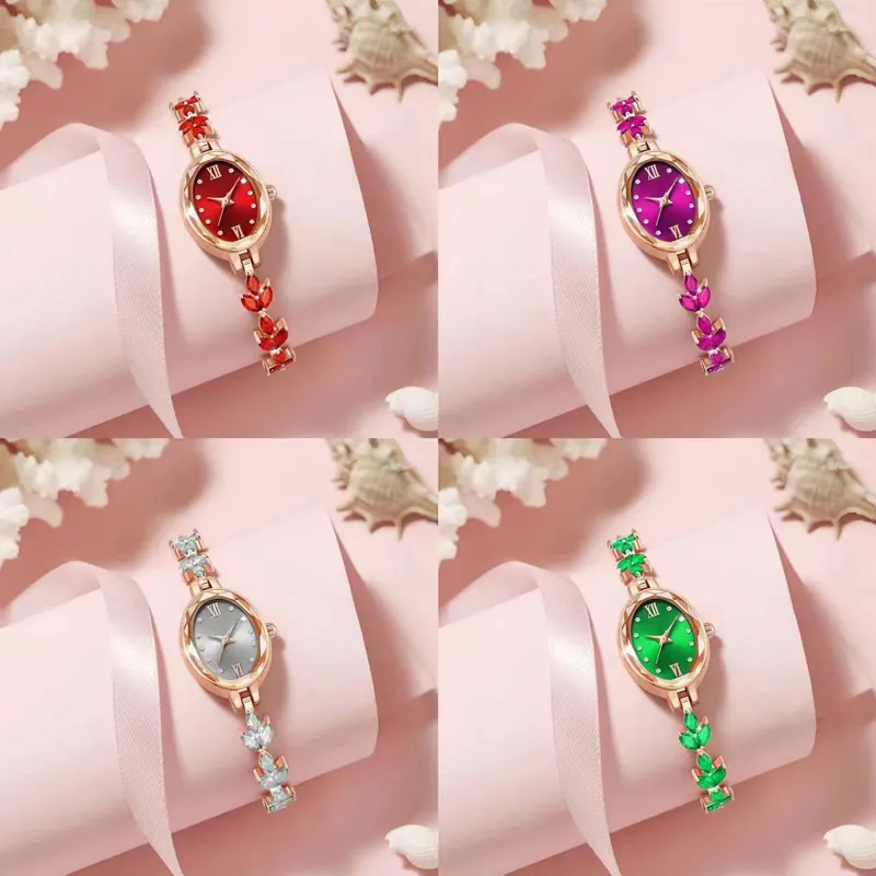 bracelet designer for Women chain bracelet luxe clover Four-leaf with precious stones Alloy gold plating designer jewelry bracelets watch High Quality