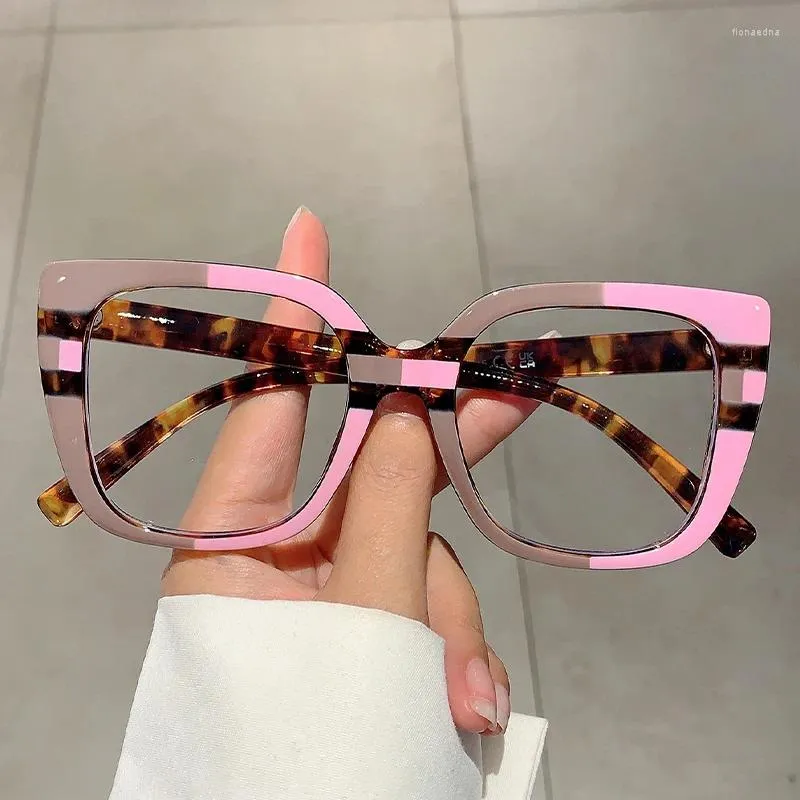 Montature per occhiali da sole KAMMPT Occhiali da vista quadrati oversize 2024 In occhiali di design di marca Ins Trendy Vintage Multicolor Rim Occhiali da donna
