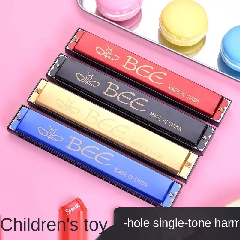 Harmonica polyphonique à 16 trous et 24 trous, jouet pour enfants, couleur simple et double, orgue à tons pour éducation précoce