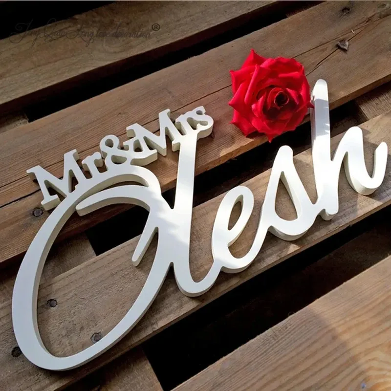 Crafts Mr and Mrs Last NAME sign for Wedding top table, Wedding Sign, Last Name Table Sign, Wedding Decor