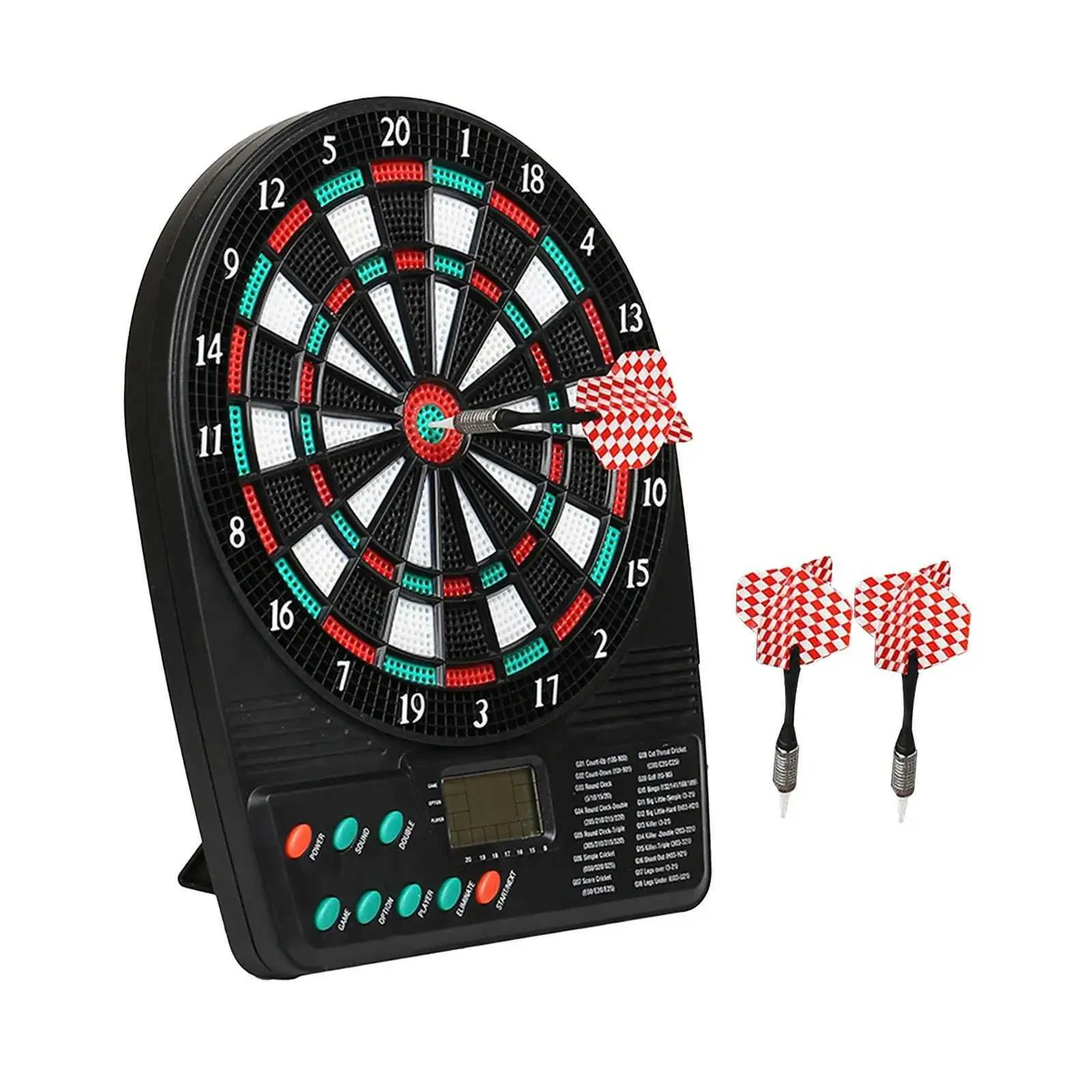 Electronic Dart Board Automatic Scoring with Soft Darts Throwing Game for Adults LCD Display Dart Plate for Outside Lawn