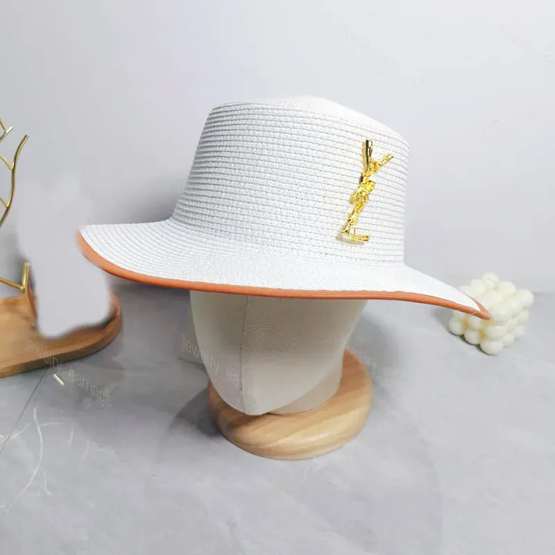 قبعات القبعة القش مصممة القبعات مونس شمس قبعة اللون بلوك فيشر قبعات الأزياء على نطاق واسع قبعات الحافة الفاخرة كاسويت الصيفية قبعات قبعات غير رسمية