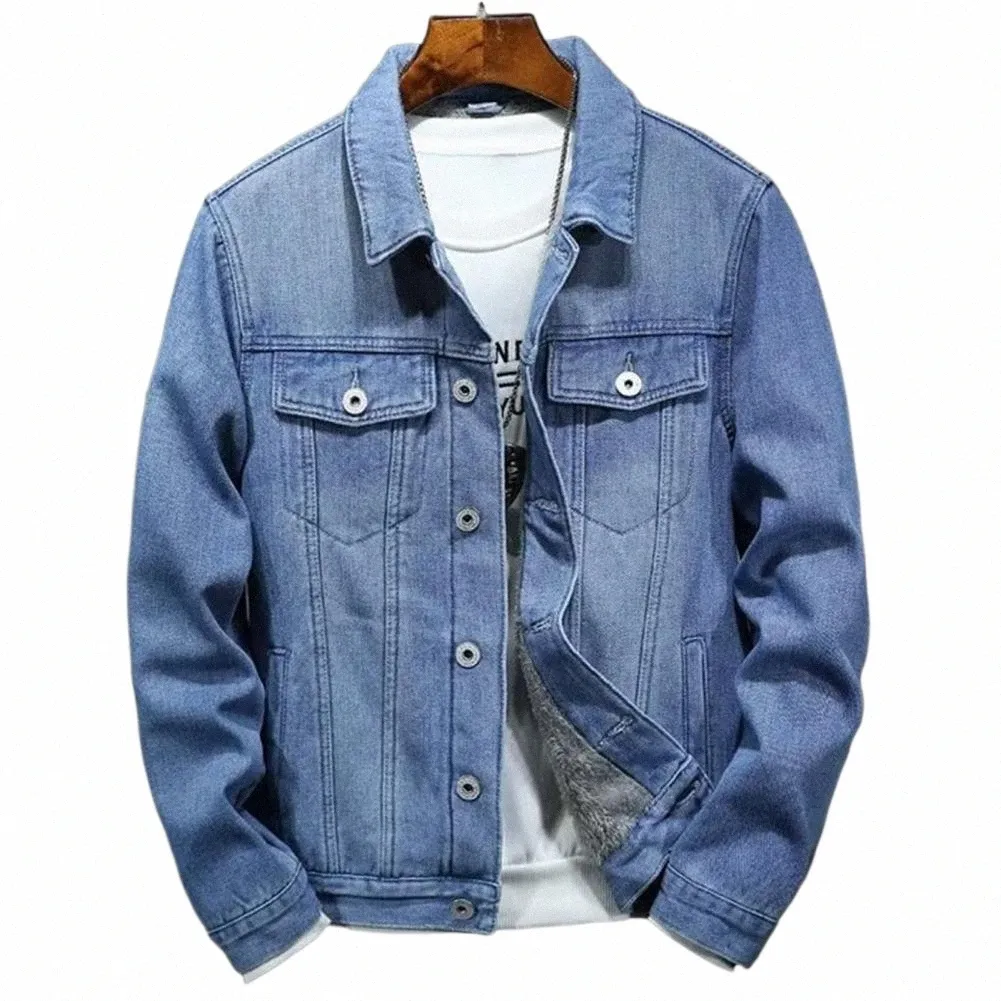 Spring Autumn Nyligen FI Men -skjortor Högkvalitativ retro ons casual denim skjorta män vintage designer Leisure skjortor z3k3#