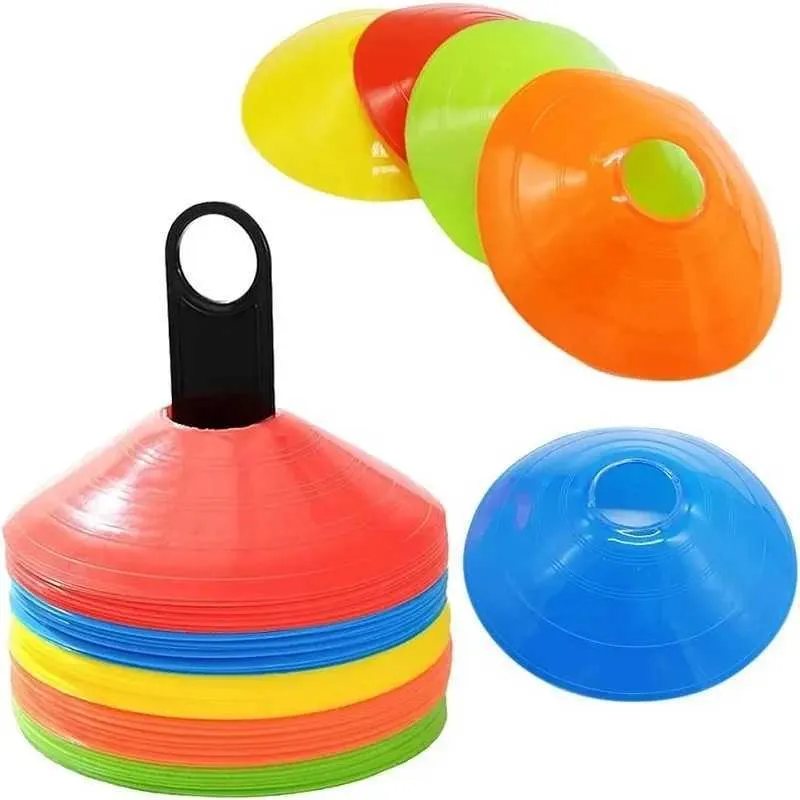 10Pcs Soccer Disc Cone Set Football Agility Training Saucer Cones Marker Discs Multi Sport Training Space Cones Accessories