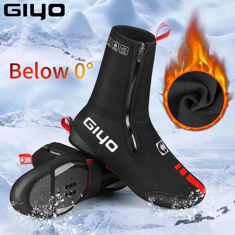 Couvre-chaussures de cyclisme Chaussures VTT Couvre-bottes Hiver Chaud Thermique Couvre-chaussures en néoprène Couvre-chaussures de cyclisme imperméables en dessous de 0 ° temp 240313