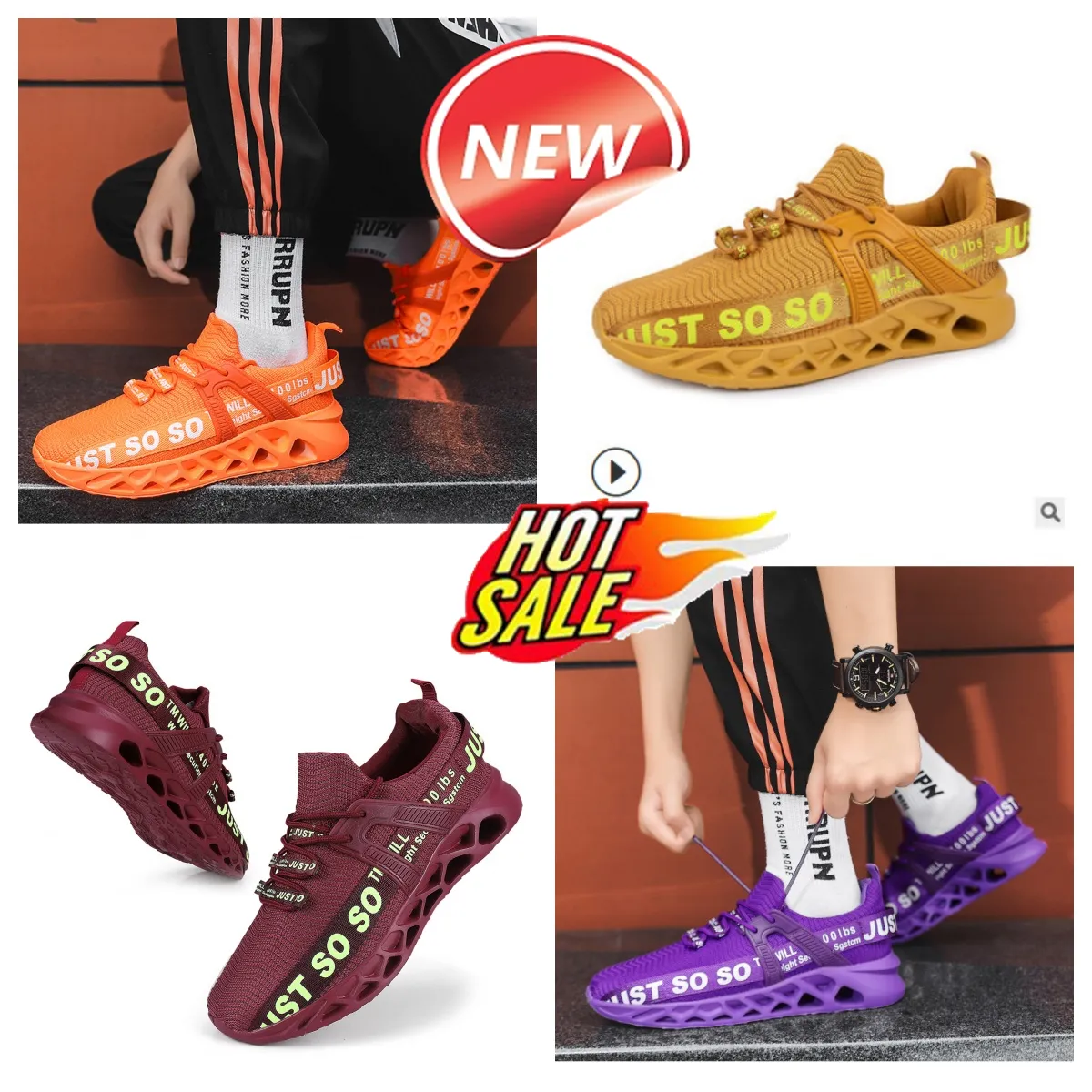 Erkekler Modaya Modaya Giden Ayakkabılar Büyük Boyutlu Spor Ayakkabıları Rahat Gai Hafif Boş Zaman Yeni Varış Güzel Sneaker Tasarımcı Şok Emilim 2024
