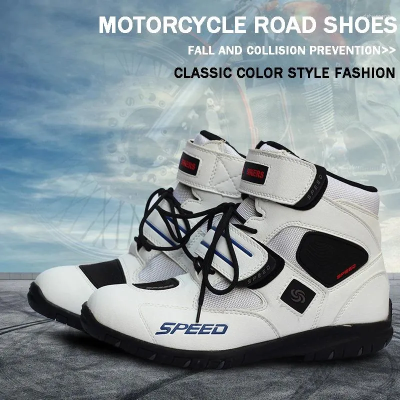 Zapatos de ciclismo Topfight Pro Biker, botas de carretera para motocicleta para hombres y mujeres, transpirables, de noche, con gancho corto y bucle para Moto