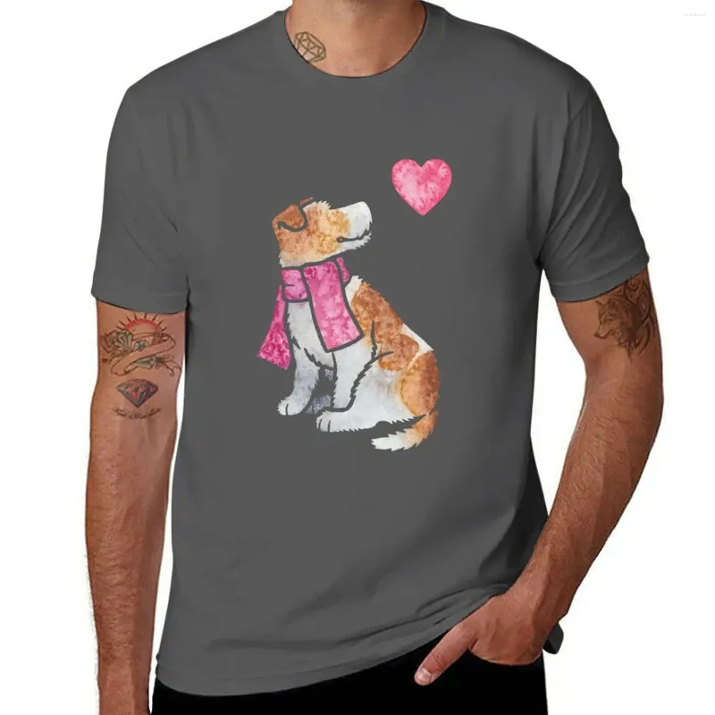 Erkek Tank Tops Suluboya Jack Russell Terrier Köpek Tişört Grafikleri Tişört Estetik Giyim Erkek Grafik T-Shirts Anime