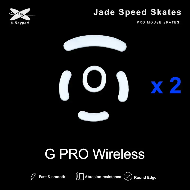 Pads Xraypad Jade скоростные коньки для G Pro, беспроводные коньки для мыши Xraypad, 2 комплекта