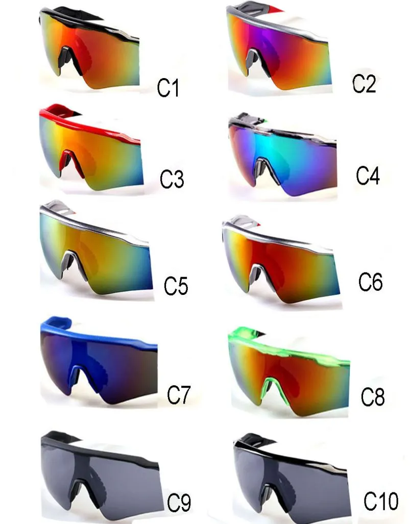 Classic Cycling Sunglasses Dazzle Color Mens Sun Glasses in USA Onepiece Black Dark Lens Cool Design Sunshades Outdoor Sports Mot6170799