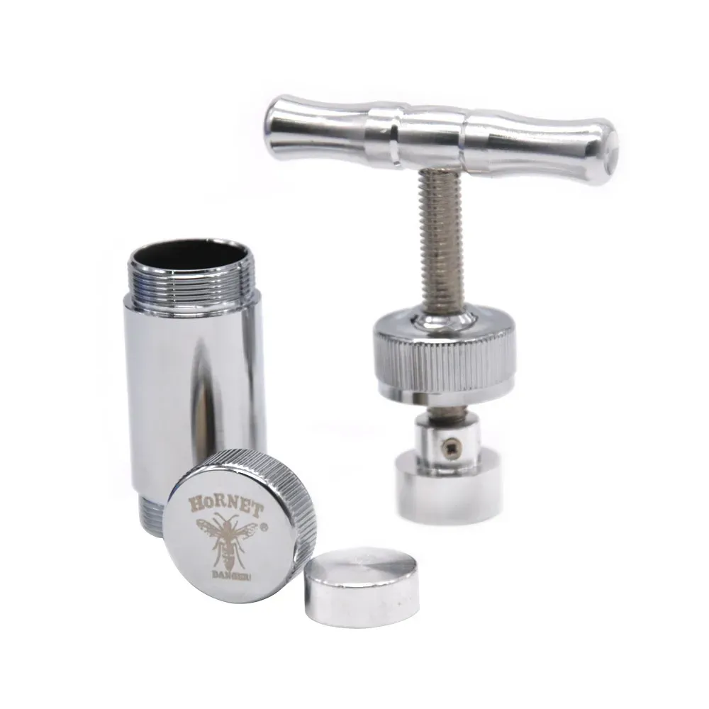 Smoking Accessories Metal Pollen Press Presser Compressor Cream Whipper Tool for herb Cigarette Hookah Bubbler wax dry vaporizer water