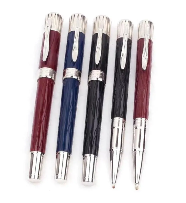 M Rollerball Ballpoint Pen Great Edition Mark Twain Black Blue Wine Resin Resin مع الرقم التسلسلي 006880005614357