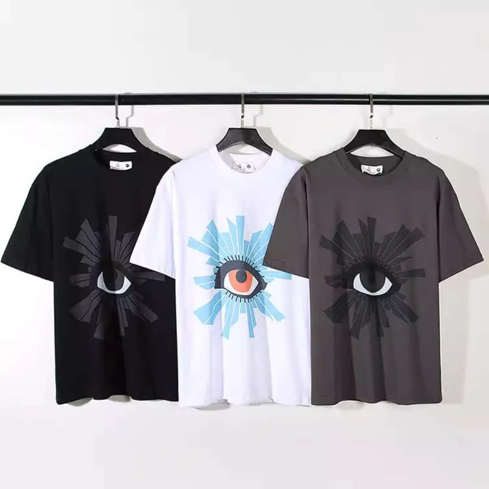 House Truth Eye Water Kort ärm T -skjorta med nischdesign Trendig varumärke Casual Dark Men and Women Par Loose Bottomed Shirt