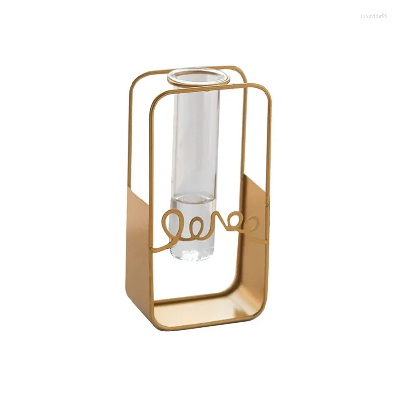 Vasi Vaso di vetro trasparente Desktop per uso domestico Piante idroponiche Decorazioni per la casa Decorazione per ufficio 1 set