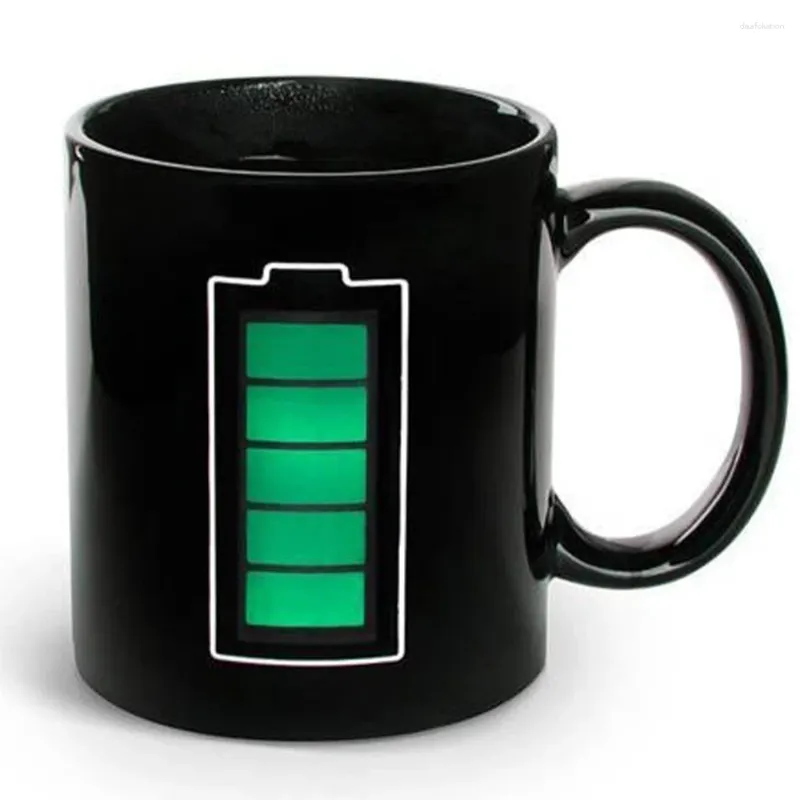 Couleur de signal de charge de batterie de cellules de tasses changeant la tasse en céramique/tasse de boisson sensible à la chaleur