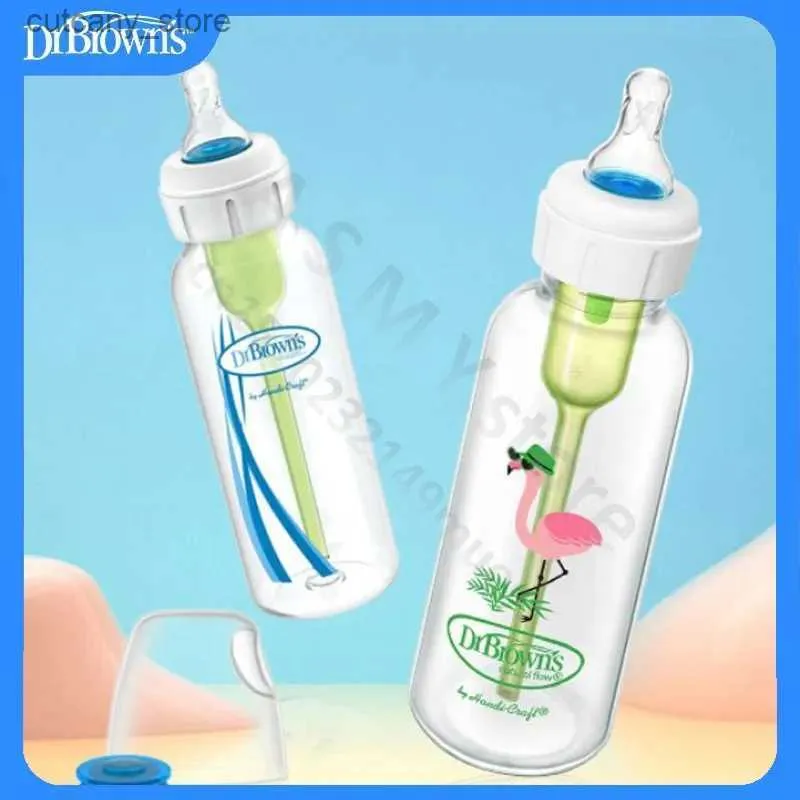 Garrafas para bebês # Dr. Browns caixa para bebê recém-nascido com válvula/anti cólica/garrafa PP 250ML/garrafa de vidro 250ML/garrafa especial para bebês com lábios L240327