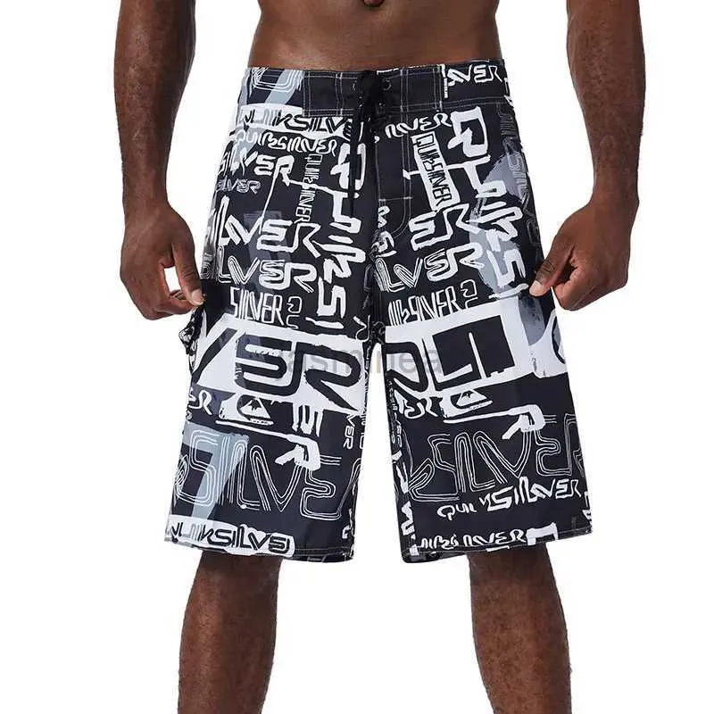 Mäns badkläder Mens dubbla Bermuda Beach Shorts Fitness Muscle Printed Shorts Water Sports Surf Beach Shorts Board Pants Fashion Badkläder 24327