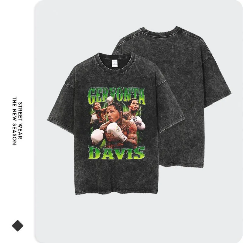 serbatoio Gervta Davis T-shirt Vintage Wed Ali Jr T Shirt Oversized Manica Corta Bo Champi Tshirt Tops Tees Uomo Cott G1gi#_voghion.com