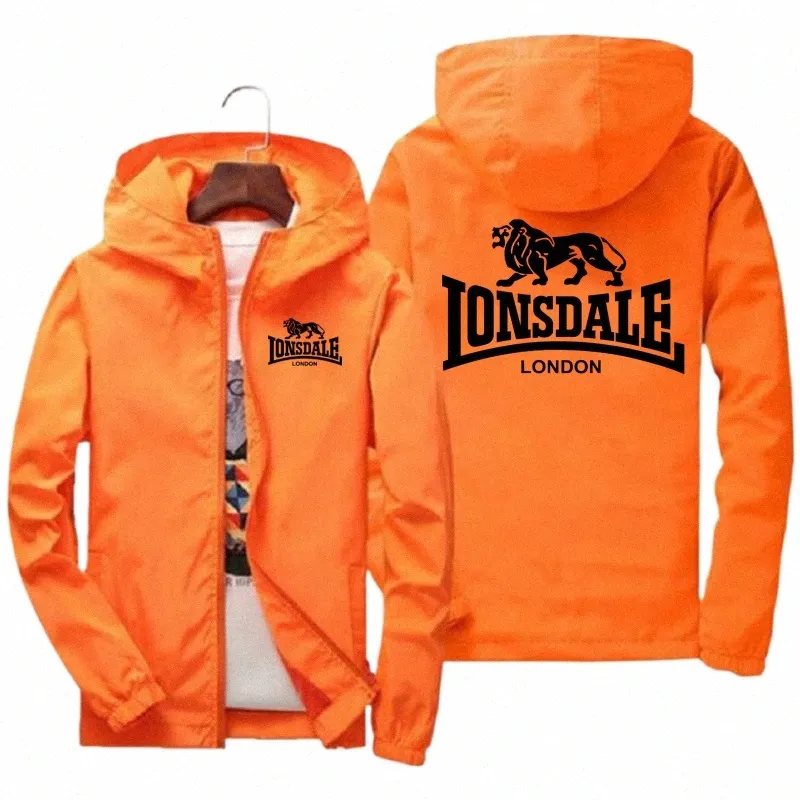 Lonsdale Sonbahar Hip Hop Street Erkekler Fi Fi Fi Giyim Erkek ve Kadın Boş Zaman Jogging Anti UV ve Yağmur Ceketleri Stude 20QX#