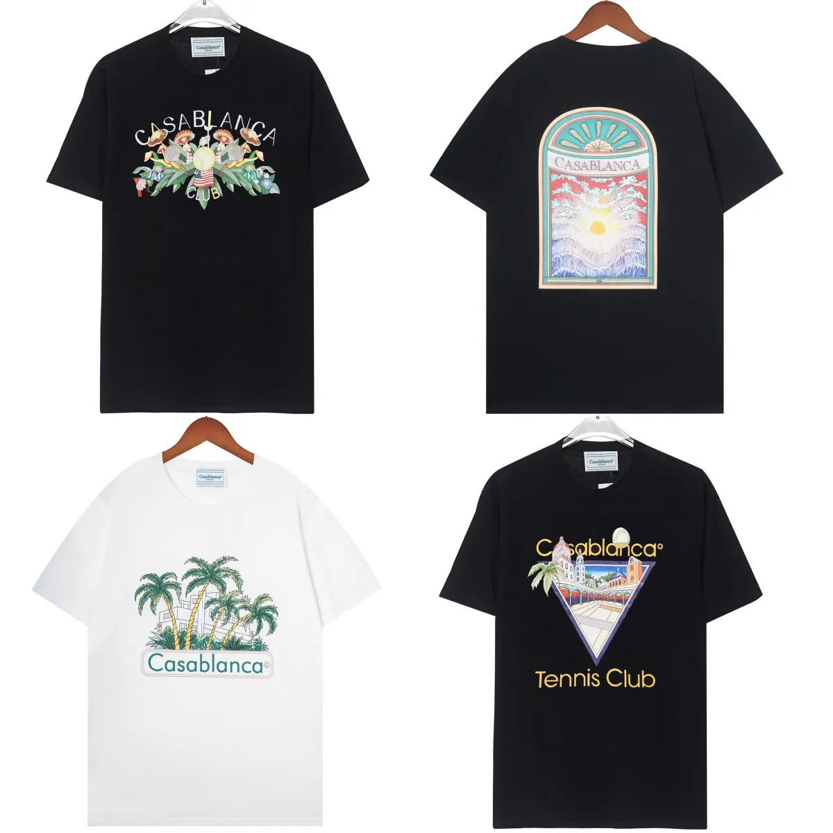 Casablanc-Hemd für Herren, T-Shirts, Designer-T-Shirts für Damen, Herren-T-Shirts, Sommermode, Bekleidung, Oberteile, lässiges Hemd mit Briefdruck, luxuriöse Kleidung, Street-Shorts, Ärmelkleidung