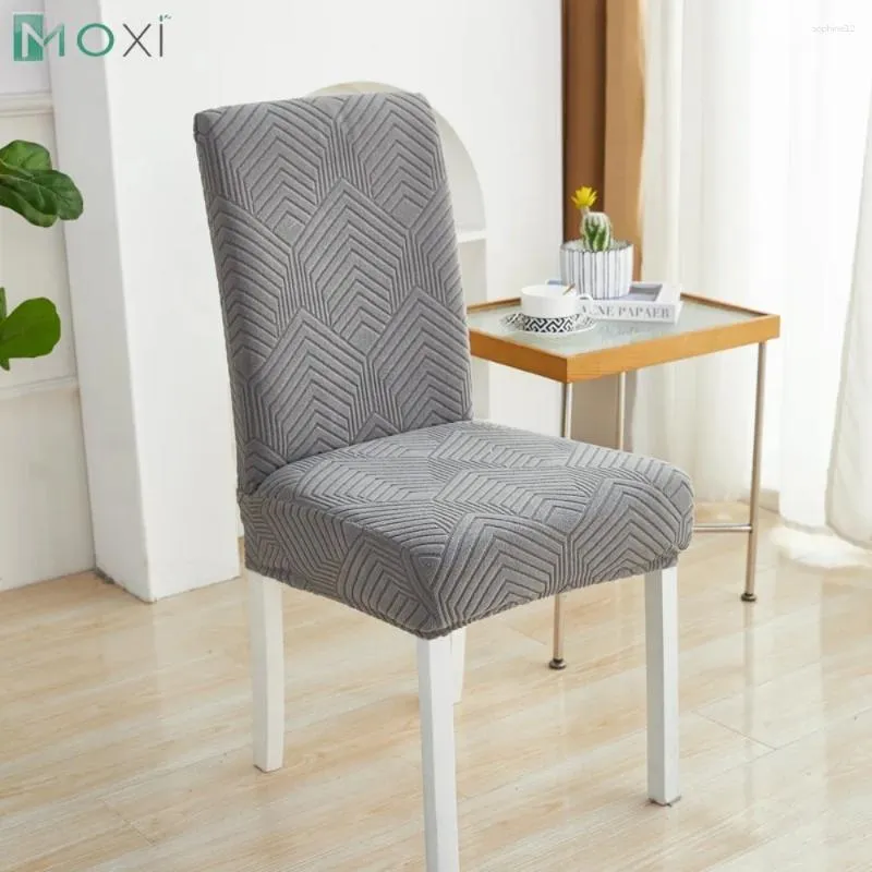 Housses de chaise Housse Jacquard Élastique Couleur Unie Tabouret Haut El Restaurant Antifouling 1pc