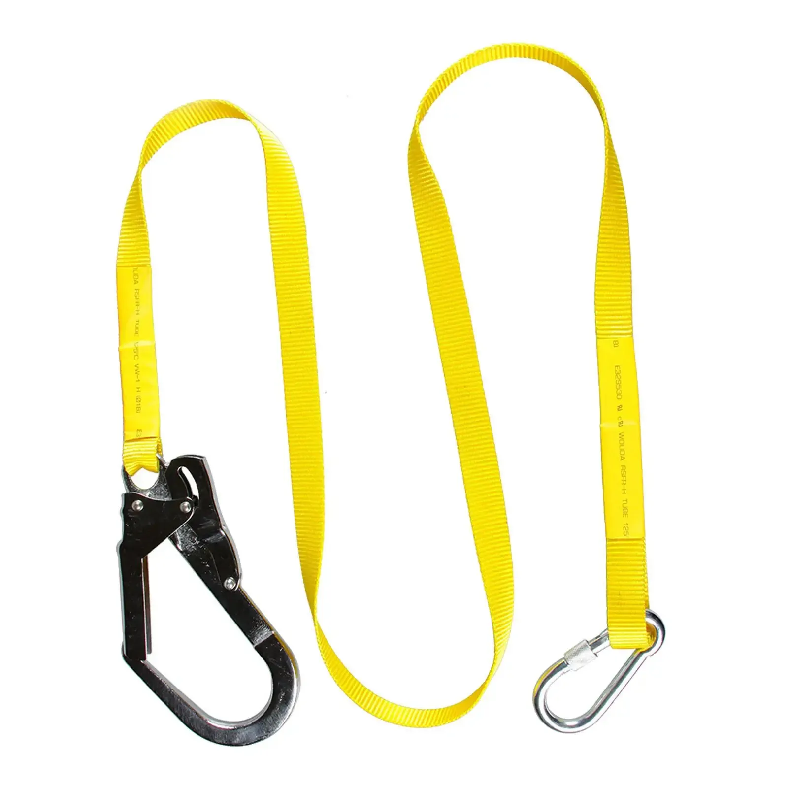 Flat Polyester Strap for Fall Protection Fall Protection Safety Harness Lanyard for Climbing Mountaineering Outdoor Activities